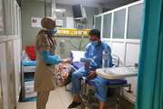 توزیع دمنوش و آب معدنی به بیماران کرونایی در سالروز میلاد حضرت محمد (ص) در بیمارستان ضیائیان